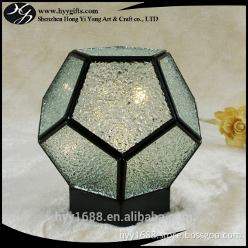 antique diamond shaped led candle with brass candle lamp